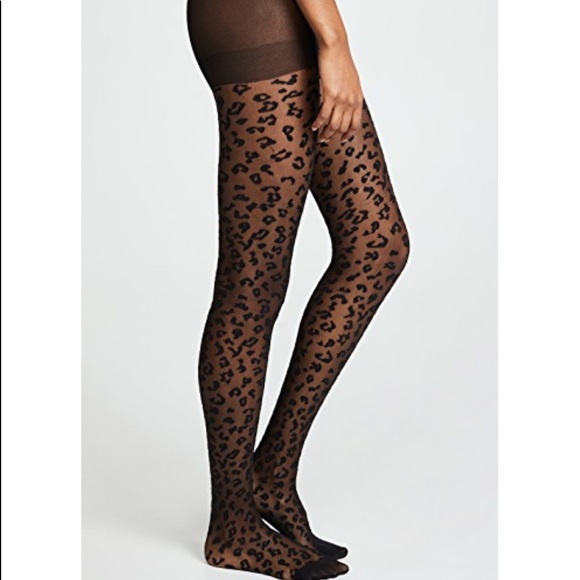 kate spade Accessories - Kate Spade cheetah print black tights S/M